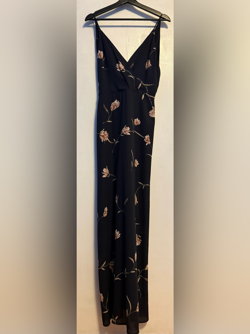 Navy Blue Floral Maxi Dress